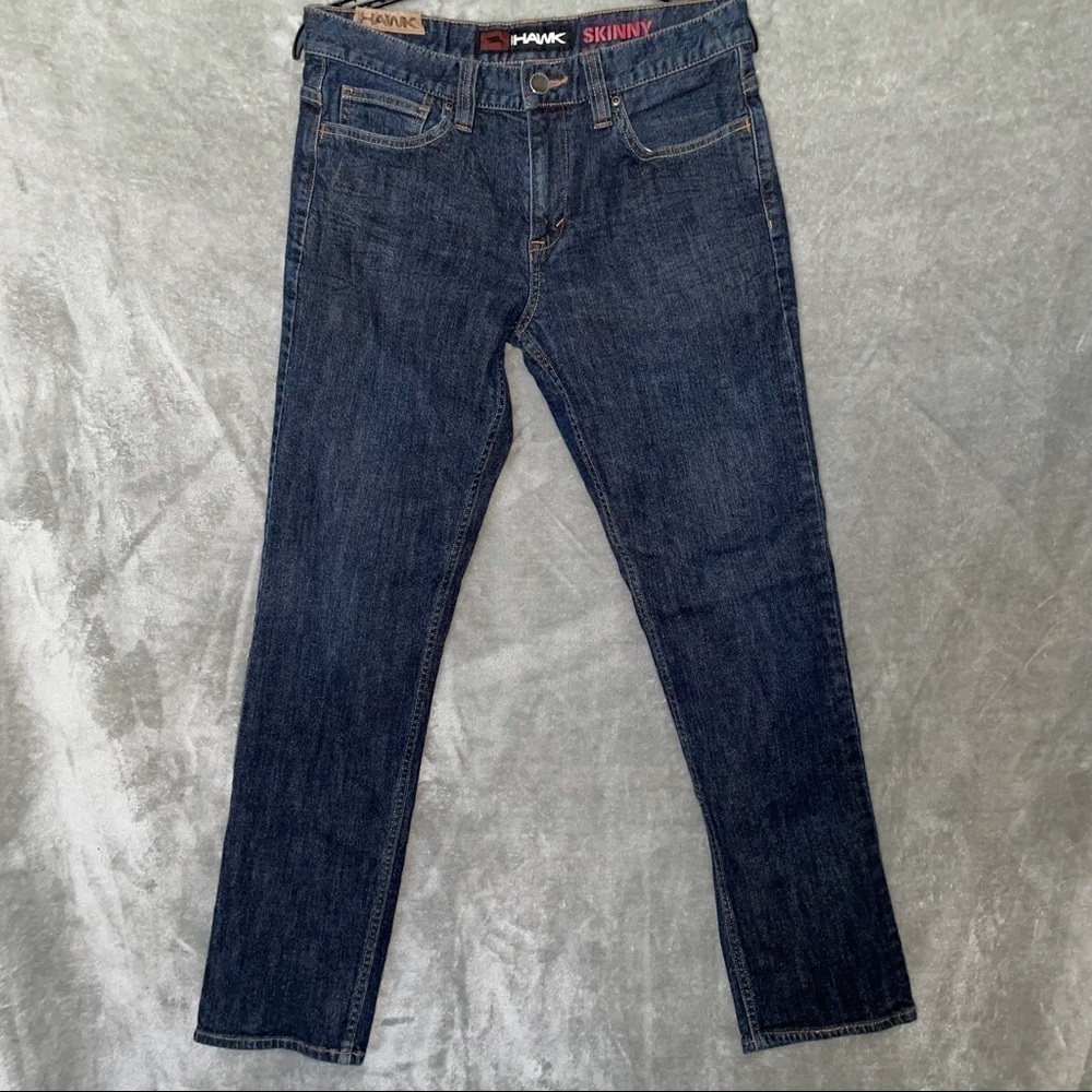 Tony Hawk Men's Skinny Denim Jeans Size 32x32 Dark Wash Blue Everyday Pants